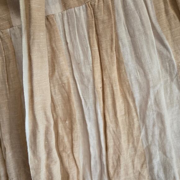 Laude The Label x Madewell Organic Linen Tiered Maxi Dress Tulum Stripe L Boho - Picture 7 of 8